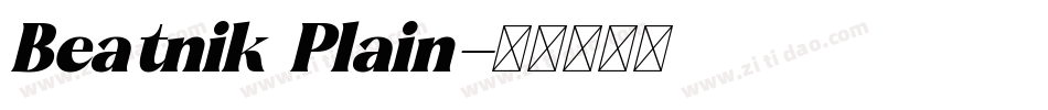Beatnik Plain字体转换